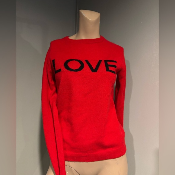 Philosophy Sweaters - Philosophy Red Cashmere LOVE Sweater